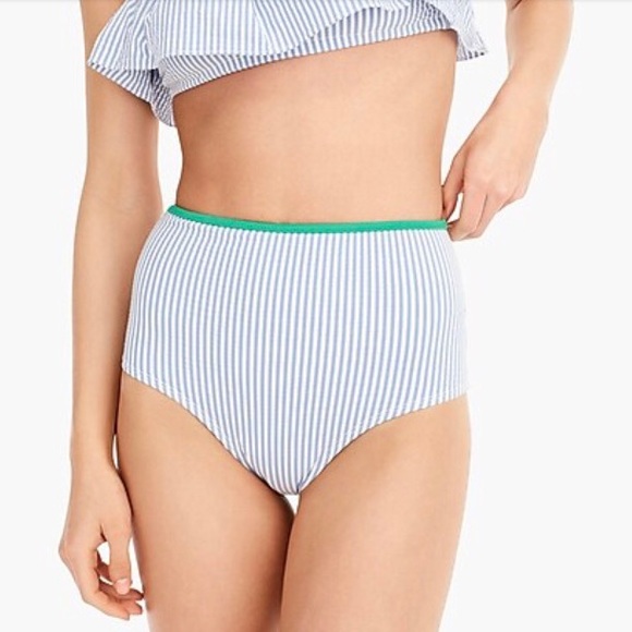 seersucker high waisted bikini